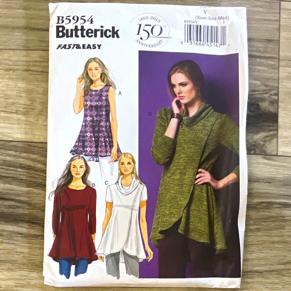 Butterick B5954 Misses Tunic Sewing Pattern XS-S-M Petite Size